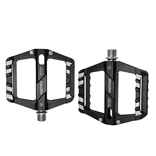 Mountain Bike Pedal : Bike Bicycle Pedals Mountain Bike Universal Pedals Aluminum Alloy Pedals 3 Bearings Bike Pedals Ultra Sealed Bearings Platform for 9 / 16 MTB BMX Road, Black