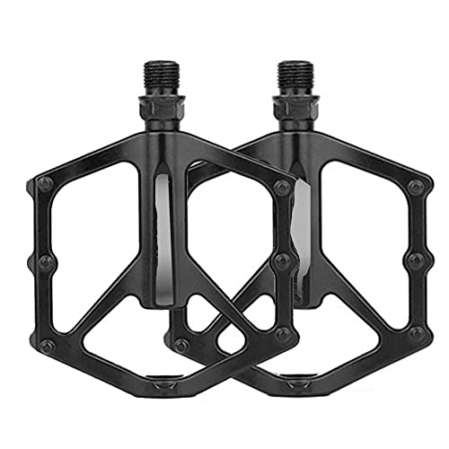 Mountain Bike Pedal : Bike Bicycle Pedals Ultralight Bicycle Pedals Cycling Pedals Sealed Bearings Non-slip Mountain Bike Pedals Aluminium Alloy Aluminum Alloy (Color : Black)