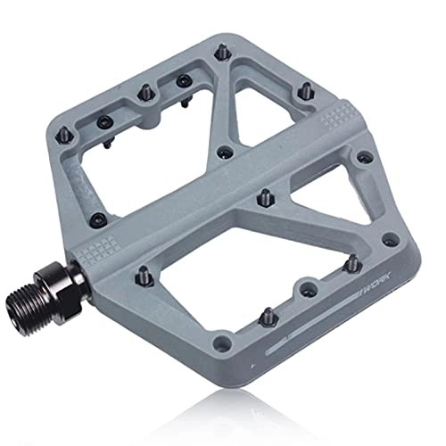 Mountain Bike Pedal : Bike Nylom Pedal Seal Bearings Flat Mountain Bicycle Pedals Road Platform Pedal Parts Pedals (Color : Gray, Size : 11.2x11.5x1.25cm)