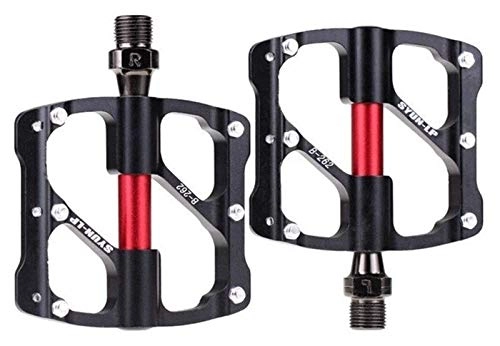 Mountain Bike Pedal : Bike Pedal 3 Bearings Anti-slip Ultralight MTB Mountain Bike Pedal Sealed Bearing Pedals Bicycle Accessories Bike Pedals for Suitable all Types of Bicycles (Color : B 262 black)
