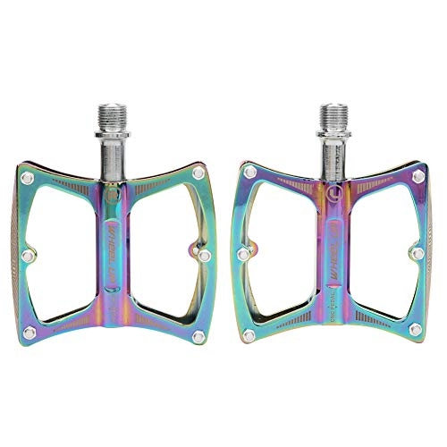 Mountain Bike Pedal : Bike Pedal, Mountain Bike Bicycle Accessories Left Right Non-slip Aluminum Alloy Bearing Pedals Multiple Colors Bicycle Accessories