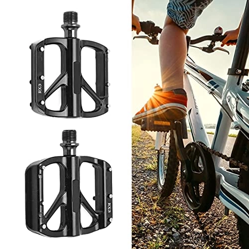 Mountain Bike Pedal : Bike Pedals, 1 Pair Aluminum Alloy Non Slip Bearings Bicycle Pedals for Mountain Bikes with 3 Bearings Inside