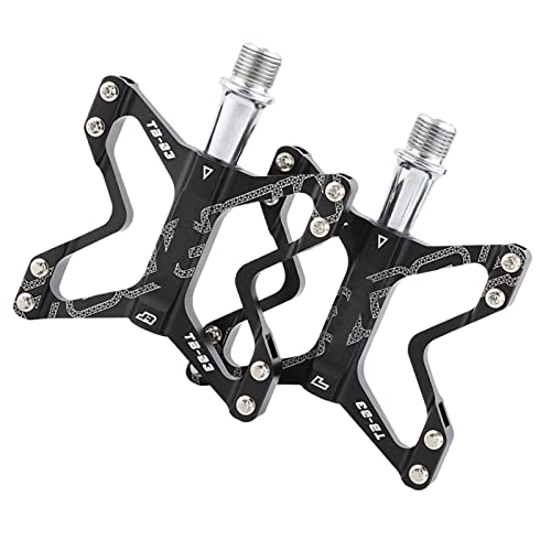 Mountain Bike Pedal : Bike Pedals, 1 Pair Bicycle Bearing Pedal Mountain Road Bike Pedal Wide Platform Pedals Ultralight Aluminum Alloy DU Anti-slip Pedal Bicycle Replacement Parts for Outdoor Riding
