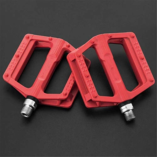 Mountain Bike Pedal : BIke Pedals 1 Pair Graphite DU Bicycle Pedals Reflective Bike Bearing Pedals Mountain Bike Pedals (Size:12.5 * 10.5 * 2cm; Color:Red)