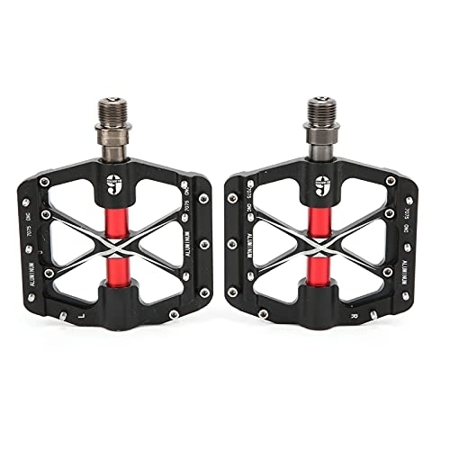 Mountain Bike Pedal : Bike Pedals 3 Bearing Road Bike Flat Pedal CNC Aluminum Alloy Bicycle Pedals Universal Bicycle Platform Pedal for Mountain Bike(Black)