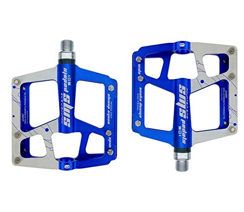 Mountain Bike Pedal : Bike Pedals 9 / 16", Non-Slip Bike Pedal Mountain Bicycles Platform Pedals Aluminum Alloy Flat 3 Sealed Bearing Axle for MTB BMX Bikes Road Cycling, Blue