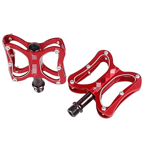 Mountain Bike Pedal : BIke Pedals 9 / 16" Ultralight Bicycle Pedals Aluminum Alloy Thread Sealed Bearings Mountain Bike Pedals (Size:78 * 80 * 17mm; Color:Red)