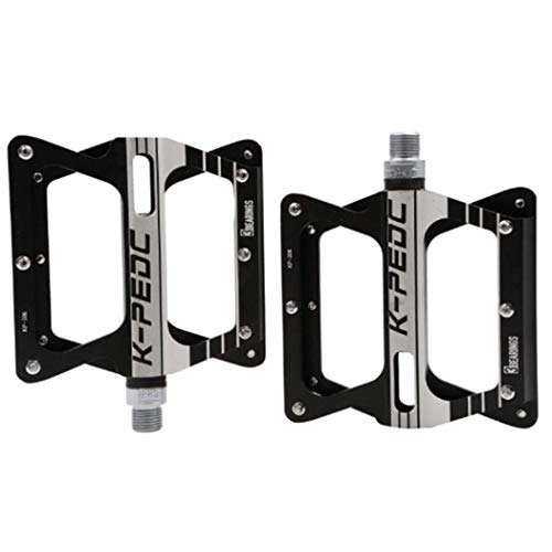 Mountain Bike Pedal : Bike Pedals Alloy Bicycle Pedals Lightweight Bicycle Platform Ultra Sealed Bearings Platform for 9 / 16 MTB BMX Road Mountain Bike Cycle (1 Pair), Black