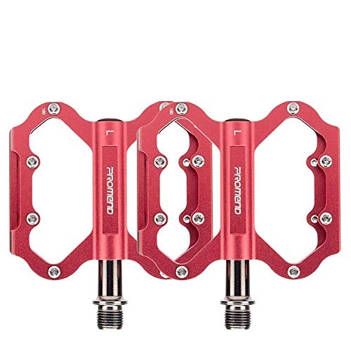 Mountain Bike Pedal : Bike Pedals Aluminum Alloy Bearing Bearing Pedal Bicycle Bicycle Accessories Mountain Bike Bicycle Pedal (Color : Gray, Size : One size) ( Color : Red , Size : One Size )