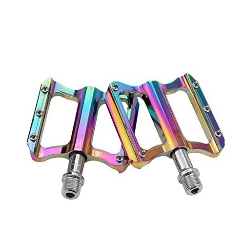 Mountain Bike Pedal : Bike Pedals, Aluminum Alloy Bicycle Pedal, Road Bike / Mountain Bike Pedals, Lightweight Design 9 / 16" Cycling Sealed 2 Bearing Pedals (Colorful)