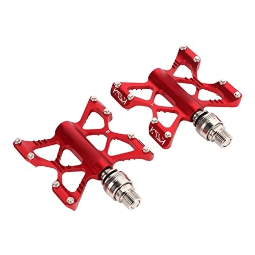 Mountain Bike Pedal : Bike Pedals, Aluminum Alloy Bicycle Quick Release Pedals for Cycling Mountain Bike Road Bike Folding Bike(Red (boxed))