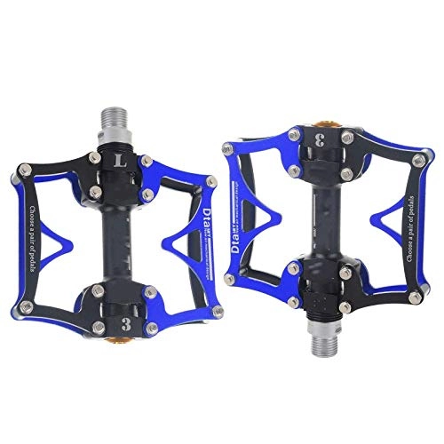 Mountain Bike Pedal : BIke Pedals Aluminum Alloy Bike Bicycle Pedal Ultralight Professional 3 Bearing Mountain Bike Pedal Mountain Bike Pedals (Size:90 * 103 * 21 Mm; Color:Blue)