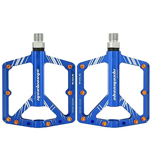 Mountain Bike Pedal : Bike Pedals, Aluminum Alloy Pedals, 9 / 16 Ultralight Aluminium Alloy Mountain Road Bike Pedal Bicycle Accessories(Blue)