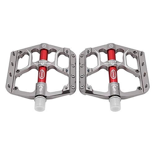 Mountain Bike Pedal : Bike Pedals, Aluminum Alloy Pedals, Bike Pedal Lightweight Aluminium Alloy Bearing Pedals for Bicycle(silver)