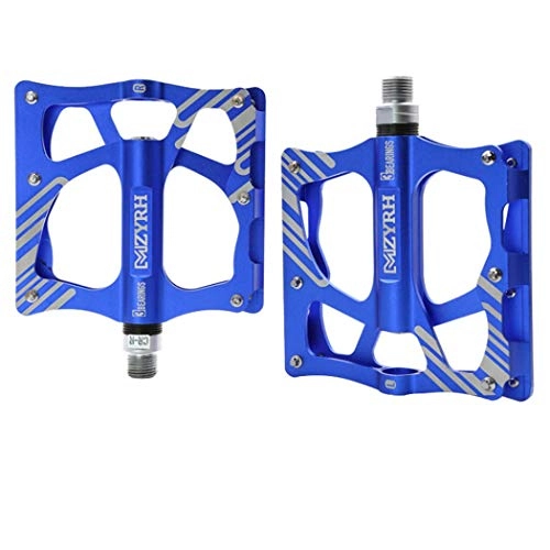 Mountain Bike Pedal : Bike Pedals Aluminum Alloy Pedals Universal Pedals 3 Bearings Cycling Pedals Ultra Sealed Bearings Platform for 9 / 16 MTB BMX Road Mountain Bike Cycle, Blue