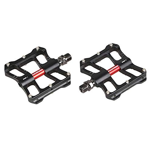 Mountain Bike Pedal : Bike Pedals Aluminum Anti Slip Durable Mountain Bike Flat Pedals Ultralight Mtb Bmx Bicycle Cycling Road Bike Hybrid Pedals for 9 / 16 Inch with Sealed Bearings Axle