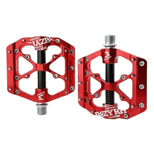 Mountain Bike Pedal : Bike Pedals Aluminum Pedals 3 Bearing Bicycle Flat Pedals CNC For MTB Road Cycling Universal Mountain Bike Pedals (Color : 1)