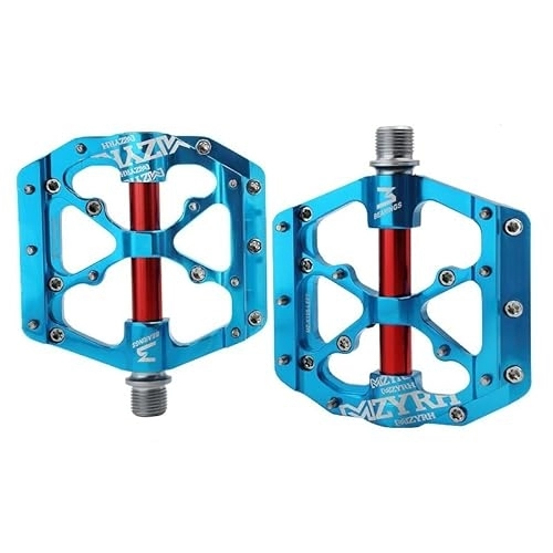 Mountain Bike Pedal : Bike Pedals Aluminum Pedals 3 Bearing Bicycle Flat Pedals CNC For MTB Road Cycling Universal Mountain Bike Pedals (Color : 3)