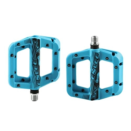 Mountain Bike Pedal : Bike Pedals Anti-vibration Mountain Bike Pedal Anti-skid Lightweight Nylon Fiber Bicycle Pedal Board High-strength Anti-skid Bicycle Pedal Mtb Pedals (Color : Blue)