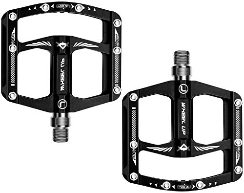 Mountain Bike Pedal : Bike Pedals, Bicycle Flat Platform With Aluminum Alloy Body Cr-Mo Spindle Sealed Bearings, Mountain Bike Pedals