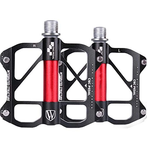 Mountain Bike Pedal : Bike Pedals Bicycle Lightweight Mountain Bike Pedals Fiber Bicycle Comfort Pedal, Black Easy to Install (Color : Black, Size : 95x110x12mm)