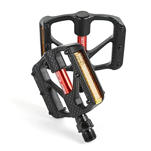 Mountain Bike Pedal : Bike Pedals Bicycle Pedal Aluminum Alloy MTB Mountain Bike Pedal Sealed Bearing Pedals Bicycle Accessories Easy to Install (Color : Black, Size : 9.3x7.3x1.8cm)