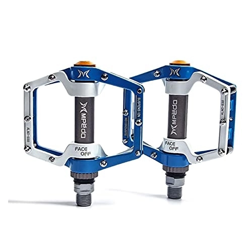Mountain Bike Pedal : Bike Pedals Bicycle Pedal Anti-slip Ultralight CNC MTB Mountain Bike Platform Pedal Flat Sealed Bearing Pedals Bicycle Accessories Cycling Bike Pedals (Color : Blue)