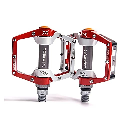 Mountain Bike Pedal : Bike Pedals Bicycle Pedal Anti-slip Ultralight CNC MTB Mountain Bike Platform Pedal Flat Sealed Bearing Pedals Bicycle Accessories Mtb Pedals (Color : Red)