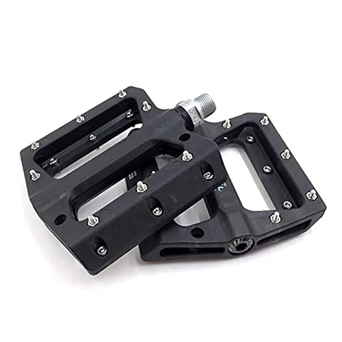 Mountain Bike Pedal : Bike Pedals Bicycle Pedal Sealed Bearing Pedals MTB Bicycle Part for Cycling Bike Accessories Easy to Install (Color : Black, Size : 12.4x10.7cm)