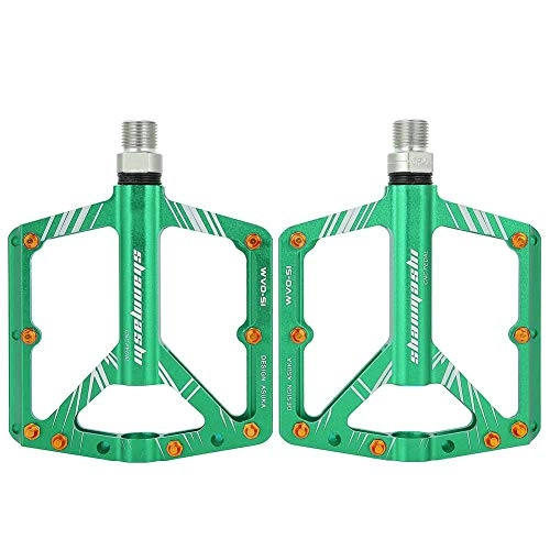 Mountain Bike Pedal : Bike Pedals-Bicycle Pedals BIKEIN 9 / 16 Ultralight Aluminium Alloy Fashion color Mountain Road Bike Pedals (green)