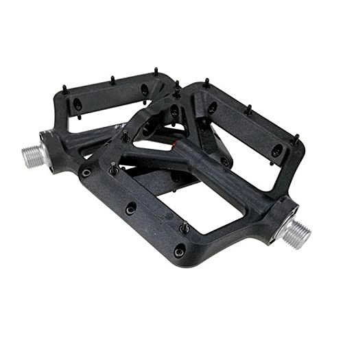 Mountain Bike Pedal : Bike Pedals Bicycle Pedals Composite MTB Road Bike Pedals Large Wide Bearing Ultralight Cycling Pedals Easy to Install (Color : Black, Size : 11.8x12x2.1cm)