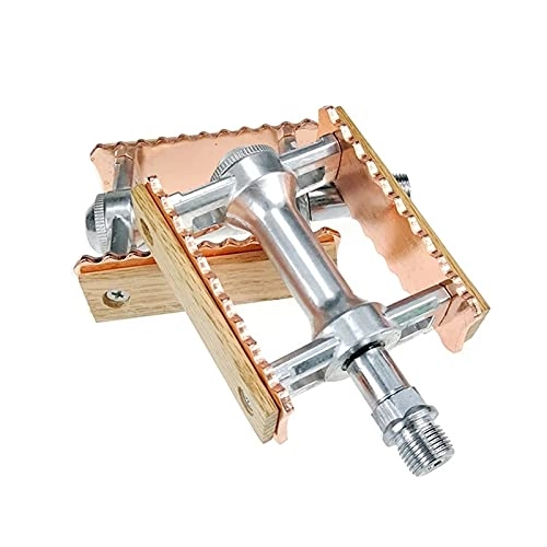 Mountain Bike Pedal : Bike Pedals Bicycle Pedals Mountain Bike MTB Road Cycling Alloy Vintage Bearing BMX Accessories Bike Part Easy to Install (Color : Gold, Size : 9x7.2x3cm)