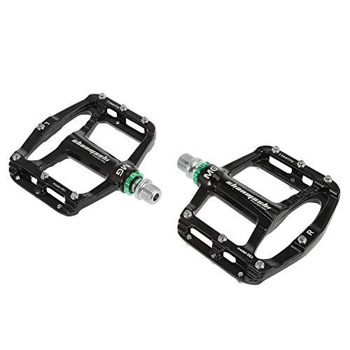 Mountain Bike Pedal : Bike Pedals Bicycle Pedals Road Mountain Bike Pedals Ultralight MTB Bicycle Magnesium CNC Alloy Bike Pedals Cycling Foot Rest Cycling Bike Pedals (Color : Black)