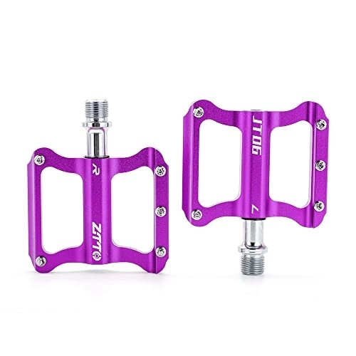 Mountain Bike Pedal : Bike Pedals Bicycle Ultra Light Pedal Aluminum Alloy MTB Road Bike Pedal Non-slip Chromium Molybdenum Steel Axis Cycling Accessories Mountain Bike Pedals (Color : Purple)