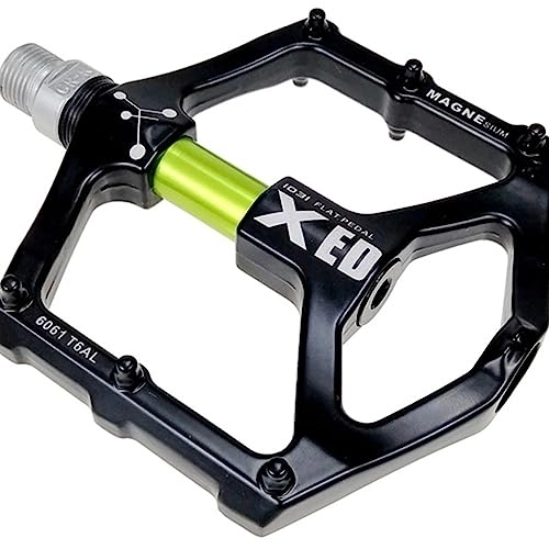 Mountain Bike Pedal : Bike Pedals Bicycles Pedals Fit Most Adult Bikes Mountain Road Pair Of Bike Pedals Bicycle Accessories (Color : Green, Size : One size)