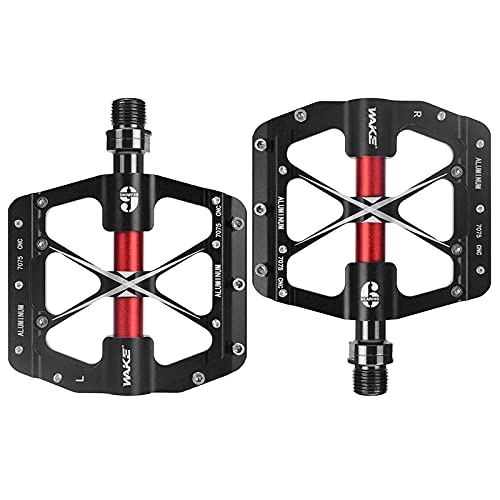 Mountain Bike Pedal : Bike Pedals Bike Pedal Bicycle Pedal Aluminum Alloy Cycling Pedal Durable Foot Pedal Accessory Non-slip Bike Riding Pedal Bike Accessories Mountain Bike Pedals (Color : Black)