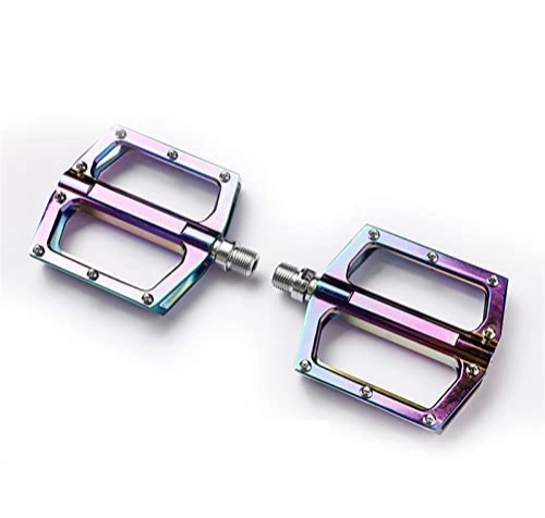 Mountain Bike Pedal : Bike Pedals, Cycling Bike Pedals Bicycle Pedal Bearing Pedal Mountain Bike Accessories Bicycle Aluminum Alloy Pedal Colorful Mountain Bike Pedals (Color : Colorful)