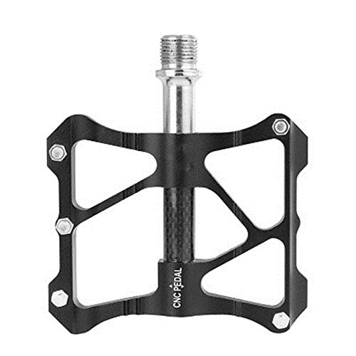 Mountain Bike Pedal : Bike Pedals, Cycling Pedals Pedals Lightweight Fiber Bicycle Lightweight Black Offering Durability and Stability (Color : Black, Size : 110x95x15mm)