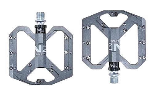 Mountain Bike Pedal : Bike Pedals Flat Foot Ultralight Mountain Bike Pedals MTB CNC Aluminum Alloy Sealed 3 Bearing Anti-slip Bicycle Pedals Bicycle Parts Mtb Pedals (Color : Light Grey)