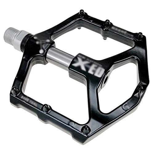 Mountain Bike Pedal : Bike Pedals, Magnesium Alloy Comfort Bearing Mountain Bicycle Pedals Flat Pedal (Black grey)