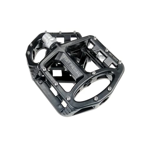 Mountain Bike Pedal : Bike Pedals Magnesium Alloy Road Bike Pedals Ultralight MTB Big Foot Road Cycling Bearing Pedal Bike Bicycle Parts Accessories Mountain Bike Pedals (Color : Black)