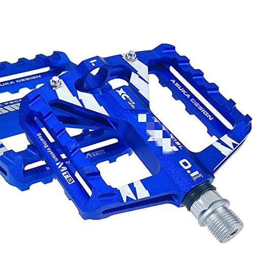 Mountain Bike Pedal : Bike Pedals Mountain And Road Bicycle Cycling Bike Pedals Platform Bike Pedals Easy to Install (Color : Blue, Size : 97x105x18mm)
