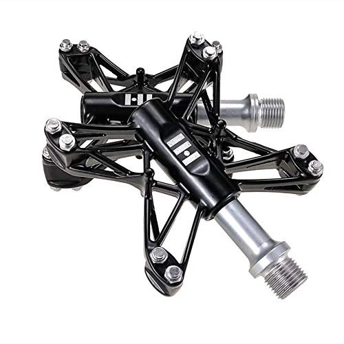 Mountain Bike Pedal : Bike Pedals Mountain Bike Flat Pedals Bike Bicycle Pedals Durable for Most Adult Bikes Mountain Road Bike Bike Accessories (Color : Black, Size : One size)