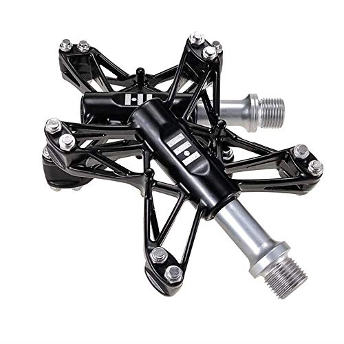 Mountain Bike Pedal : Bike Pedals Mountain Bike Flat Pedals Bike Bicycle Pedals Durable for Most Adult Bikes Mountain Road Bike Platform Mountain Wide (Color : Black, Size : One Size)