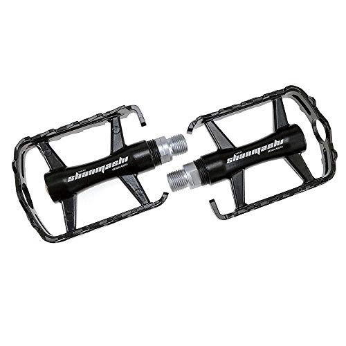 Mountain Bike Pedal : Bike Pedals Mountain Bike Palin Aluminum Alloy Pedals Anti-skid Comfortable Bicycle Folding Pedals 07 Bearing Pedal (Color : Black, Size : One size) ( Color : Black , Size : One Size )