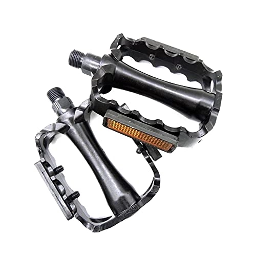 Mountain Bike Pedal : Bike Pedals Mountain Bike Pedal Aluminum Alloy Bicycle Pedal Ball Pedal Steel Shaft Core Easy to Install (Color : Black, Size : 9.2x7.2x2.7cm)