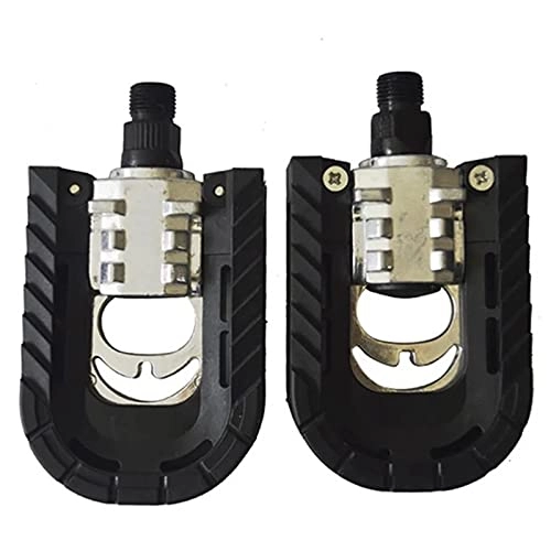 Mountain Bike Pedal : Bike Pedals Mountain Bike Pedals Aluminum Alloy Folding Pedals Bicycle Pedals Easy to Install (Color : Black, Size : 10x7.1x3cm)