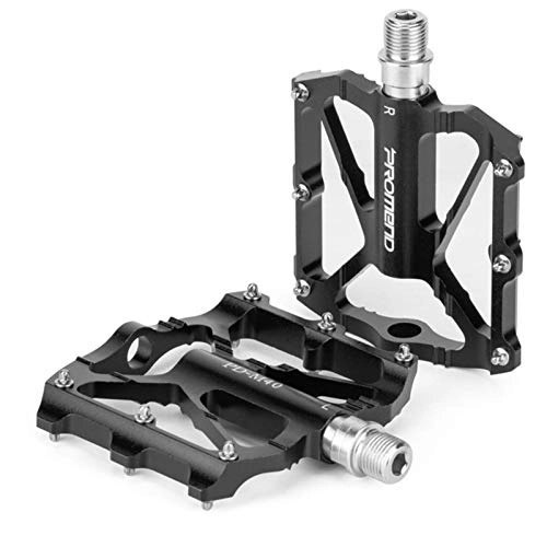 Mountain Bike Pedal : Bike Pedals, Mountain Bike Pedals, DU+ High-Speed Bearing Bicycle Platform Flat Alloy Pedals, Anodized Waterproof and Rustproof Road Bike Pedals, Non-Slip PD-M40