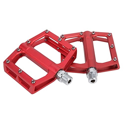 Mountain Bike Pedal : Bike Pedals, Mountain Bike Pedals Light Weight with Anti Skid Nails for Riding for Cycling Enthusiasts (Red)