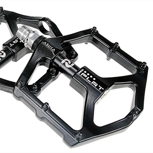 Mountain Bike Pedal : Bike Pedals, Mountain Road Bicycle Cycling Bike Pedals Pedals Bike Pedals Black Offering Durability and Stability (Color : Black, Size : 105x101x21.7mm)